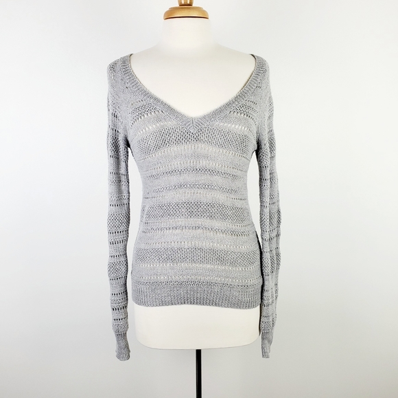 Aeropostale Sweaters - Aeropostale Womens Long Sleeve Knit Sweater Gray M